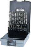 Twist drill set DIN 338 type N 1-10 mm HSS-G 19-piece Ruko 214214RO