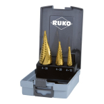 Step drill set Size 0/9, 1, 2 HSS-TiN 3-piece Ruko 101026TRO