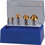 Kegel-/Entgratsenkersatz 5tlg. HSS-TiN DIN335-C 90 Grad, Promat 865213