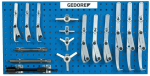 Land/construction machinery puller set 34-piece, modular system Gedore 2.40