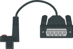 Datakabel voor Digi-Met RS 232 interface, 2 m. NW