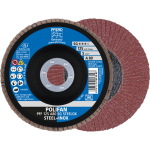 Straight flap disc PFF 125 A80 SG SteelOX Pferd Polifan