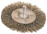 Round brush 100x12 mm, shaft=6 mm steel wire 0.3 mm Osborn