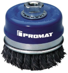 Cup brush steel, knotted Ø 80 mm M14 wire Ø 0.5 mm Promat 841167