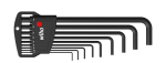Hexagon socket screwdriver set 352 9 pcs. in holder black oxidised Wiha 06386