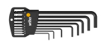Hexagon socket screwdriver set 369 8 pcs. black oxidised in holder Wiha 02939SB