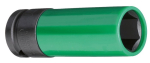Schroevendraaier inzetstuk KU huls 1/2" SW19x82 mm zeskant groen Gedore K 19 LS 19