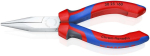 Long nose pliers flat/round jaws 160 mm, chrome-plated, MK handle Knipex 30 25 160