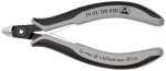 Electronics side cutter small bevelled 120 mm, burnished, small head, MK handle Knipex 79 02 120 ESD