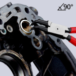 Sicherungsringzange für Innenring 90° 170 mm, Ø 19-60 mm, Kopf poliert Knipex 44 21 J21