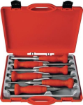 Perforatorset 6 stuks in doos 2,3,4,5,6+8 mm w. handbescherming Peddinghaus