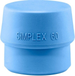Soft-face mallet head Ø 60 mm TPE blue/soft Halder
