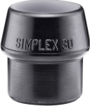 Soft-face mallet head rubber black Ø 30 mm Halder