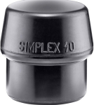 Soft-face mallet head rubber black Ø 40 mm Halder