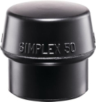 Soft-face mallet head rubber black Ø 50 mm Halder