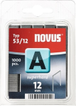 Fine wire staple 53 super hard L=12xW.11,3 mm galvanised 1000 pieces NW