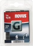 Staple 11 L=6xW.10.6 mm galvanised 1200 pcs. Novus