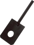 Linde spade zonder handvat L=111 cm, ijzeren pijp 3/4" met Ku-kap Blad & handvat zwart, Ideaal