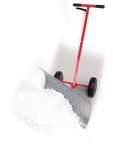 Snow fox, movable drawbar Sign 74x42 cm stainless steel pneumatic tyres, roller bearings