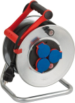 Kabelhaspel, plaatstaal, 3-voudig 25 m zwart IP44 H07RN-3G1.5 Brennenstuhl Garant