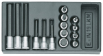 Screwdriver bit set 1/2" 15-piece in 1/3 ES module Gedore 1500 ES-IN 19 LKM