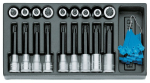 Screwdriver bit set 1/2" 19-piece in 1/3 ES module Gedore 1500 ES-ITX 19 LKP