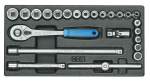 Socket spanner set 24-piece in 1/3 ES module Gedore 1500 ES-30