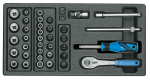 Socket spanner set 1/4" 37-piece in 1/3 ES module Gedore 1500 ES-20