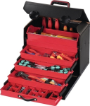 Cowhide tool bag 410x220x310 mm w.5 drawers NW