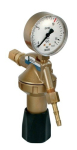 Pressure reducer for tapping points Oxygen, 1-stage 30 bar to 0-10 bar GCE Rhöna, G3/8" x G1/4" outlet