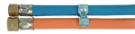 Autogeenslang met compressiehulzen voor zuurstof RH 1/4" / propaan LH 3/8" Lengte 5 mtr.
