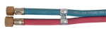 Dubbele slang 5 meter, gevulkaniseerd Zuurstof/acetyleen 6/9 mm rood/blauw kant-en-klaar