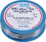 Radiolot 100g Ø 1,5 mm Sn60% Pb38% Cu2% DIN/EN29453