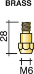 Nozzle holder thread-ØM6x28mm for TBI 360 TBI 342PVE6014
