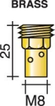 Sproeierhouder Draad-ØM8x25mm voor TBI 411/511 TBI 342P008033