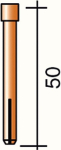 Klemhuls, standaard Ø 3,2 mm, L=50 mm voor SR17/18/26