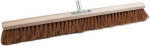 Bezem kokosnoot L= 800 mm, vlak hout met metalen handgreephouder D= 24 mm