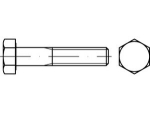 Hexagon head screw DIN 931-5.6 M 16x75 mm, galvanised