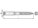 Stockschraube M 8x80 mm, verzinkt