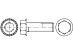 Sechskant-Flanschschraube Kl.90 M 6x16 mm, verzinkt mit Sperrverzahnung