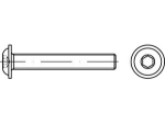 Oval-head flange screw ISO 7380-2 M 5x8 mm, galvanised Strength class 010.9