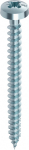 Spaanplaatschroef ronde kop PZD-2 4,5x30 mm, volle draad, blauw gegalvaniseerd HECO-FIX-plus, grootverpakking