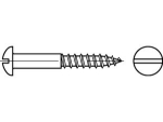 Houtschroef met ronde kop DIN 96 6,0x50 mm, messing