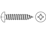 Tapping screws DIN 7981-H 2.9x13 mm, galvanised Lens head