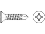 Self-drilling screws DIN 7504-P H 4.8x50 mm, galvanised Countersunk head