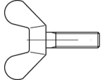 Flügelschraube DIN 316 M 8x25 mm, verzinkt deutsche Form