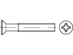 Gewindeschraube DIN 965-H M 4x30 mm, verzinkt Senkkopf mit Kreuzschlitz