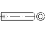 Grub screw DIN 913-45H M 4x6 mm, galvanised Cone dome