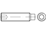 Gewindestift DIN 915-45H M 16x40 mm, roh Zapfen