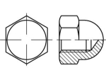 Cap nut DIN 1587 M 6, brass